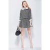 TE9089LLYG Elegant temperament doll collar tops with short skirt