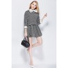 TE9089LLYG Elegant temperament doll collar tops with short skirt