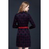 TE9094LLYG Europe fashion POLO collar checks temperament dress