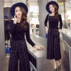 TE9199WMSS Europe fashion long sleeve t-shirt with wide leg stripes pants