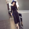 TE9199WMSS Europe fashion long sleeve t-shirt with wide leg stripes pants