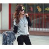 TE9318ATSS Korean fashion fake two piece casual tops