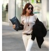 TE9318ATSS Korean fashion fake two piece casual tops