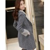 TE9559YBF Winter double-breasted check lapel woolen coat