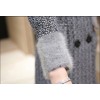 TE9559YBF Winter double-breasted check lapel woolen coat