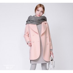 TE9636LLYG Europe fashion lapel woolen coat