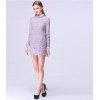 TE9639LLYG Winter fashion lace collar embroidery long sleeve dress