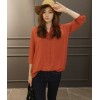 TE9727WJYS Loose casual long sleeve chiffon shirt