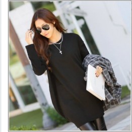 TE9731WJYS Pure color simple but elegant loose dress