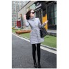 TE9816LGSS Winter bowknot back slim waist cotton-padded coat