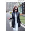 TE9816LGSS Winter bowknot back slim waist cotton-padded coat