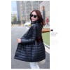 TE9816LGSS Winter bowknot back slim waist cotton-padded coat