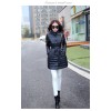 TE9816LGSS Winter bowknot back slim waist cotton-padded coat