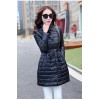 TE9816LGSS Winter bowknot back slim waist cotton-padded coat