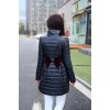 TE9816LGSS Winter bowknot back slim waist cotton-padded coat