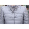 TE9816LGSS Winter bowknot back slim waist cotton-padded coat