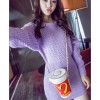 TEQ3091NYGD Japanese fashion twist pattern tight hip knitting dress