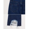 TE0049KOKO Korean style raw edge bell-bottom jeans