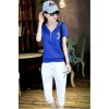 TE1089ALAB Summer fashion short sleeve t-shirt with cropped trousers tracksuit