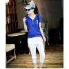 TE1089ALAB Summer fashion short sleeve t-shirt with cropped trousers tracksuit