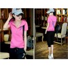 TE1089ALAB Summer fashion short sleeve t-shirt with cropped trousers tracksuit