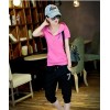 TE1089ALAB Summer fashion short sleeve t-shirt with cropped trousers tracksuit