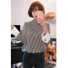 TE1188CND Sweet contract color stripes joker blouse