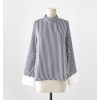 TE1188CND Sweet contract color stripes joker blouse