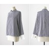 TE1188CND Sweet contract color stripes joker blouse
