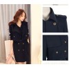 TE9002HBB Korean style double-breasted sleeveless dress with jacket