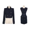 TE9002HBB Korean style double-breasted sleeveless dress with jacket