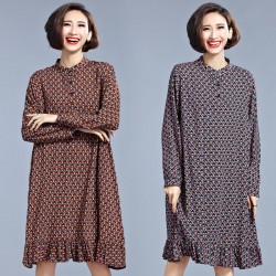 TE1550XEKJ Shivering flouncing loose large size dress