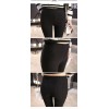 TE163LLJ Joker elastic waist pure color slim pants