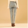 TE1745KOKO Korean style empire waist washing pencil jeans