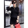 TE1806FLS Spring new style A-line dot chiffon dress