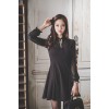 TE2183ALFS Spring new style sweet slim chiffon splicing wide hem dress