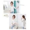 TE2187ALFS New style v neck color matching irregular tops