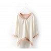 TE2187ALFS New style v neck color matching irregular tops