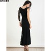 TE2253XYD Ebay hot sale lace splicing sexy hollow out fishtail maxi dress