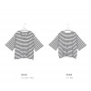 TE2713XYD New style batwing sleeve loose large size v neck stripes t-shirt