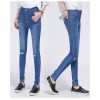 TE3009AQNK Spring new style spandex knee hole pencil jeans