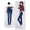 TE3009AQNK Spring new style spandex knee hole pencil jeans