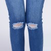 TE3009AQNK Spring new style spandex knee hole pencil jeans