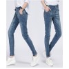 TE3010AQNK Classic vintage color empire waist buttons pencil jeans