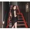 TE3013YZS Sexy personality irregular tight hip sleeveless dress