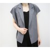 TE5219UGLY Europe fashion lapel pure color slim vest coat
