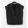 TE5219UGLY Europe fashion lapel pure color slim vest coat