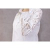 TE5260YJY New style lace splicing long sleeve white shirt