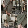 TE5727JZYS Slit casual letters print dress