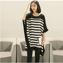 TE5728JZYS Slim stripes long t-shirt